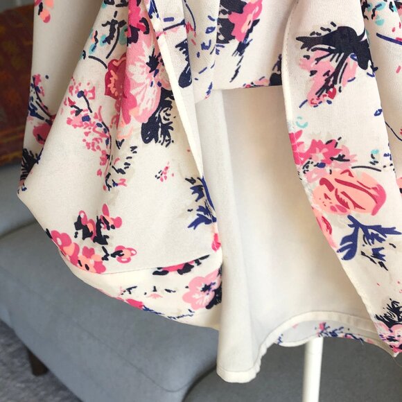 TWIK Simons Floral Camisole Top Racerback Lined Cream Pink Summer Women's XL - Picture 3 of 13